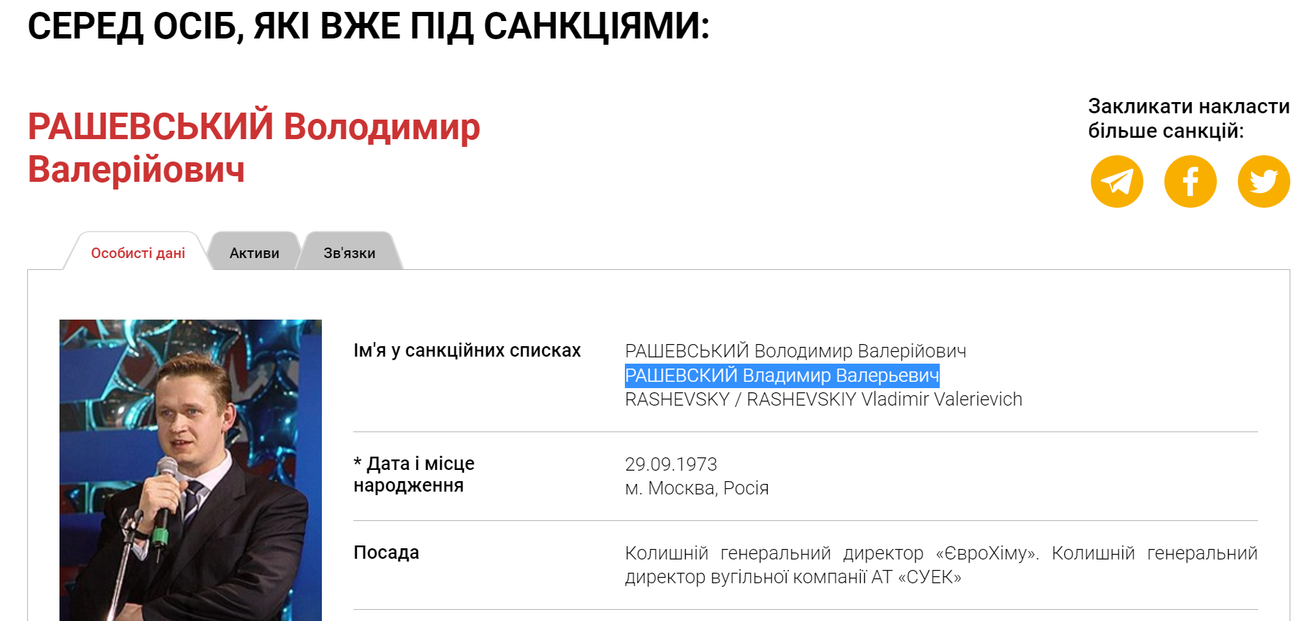 РАШЕВСКИЙ Владимир Валерьевич
